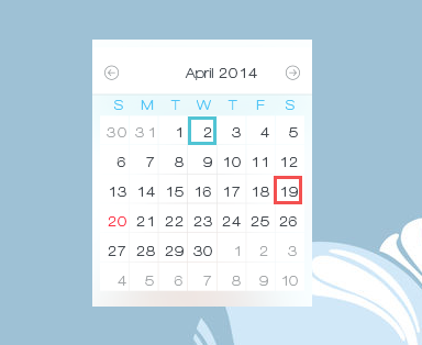 skin - iOS 7 Calendar